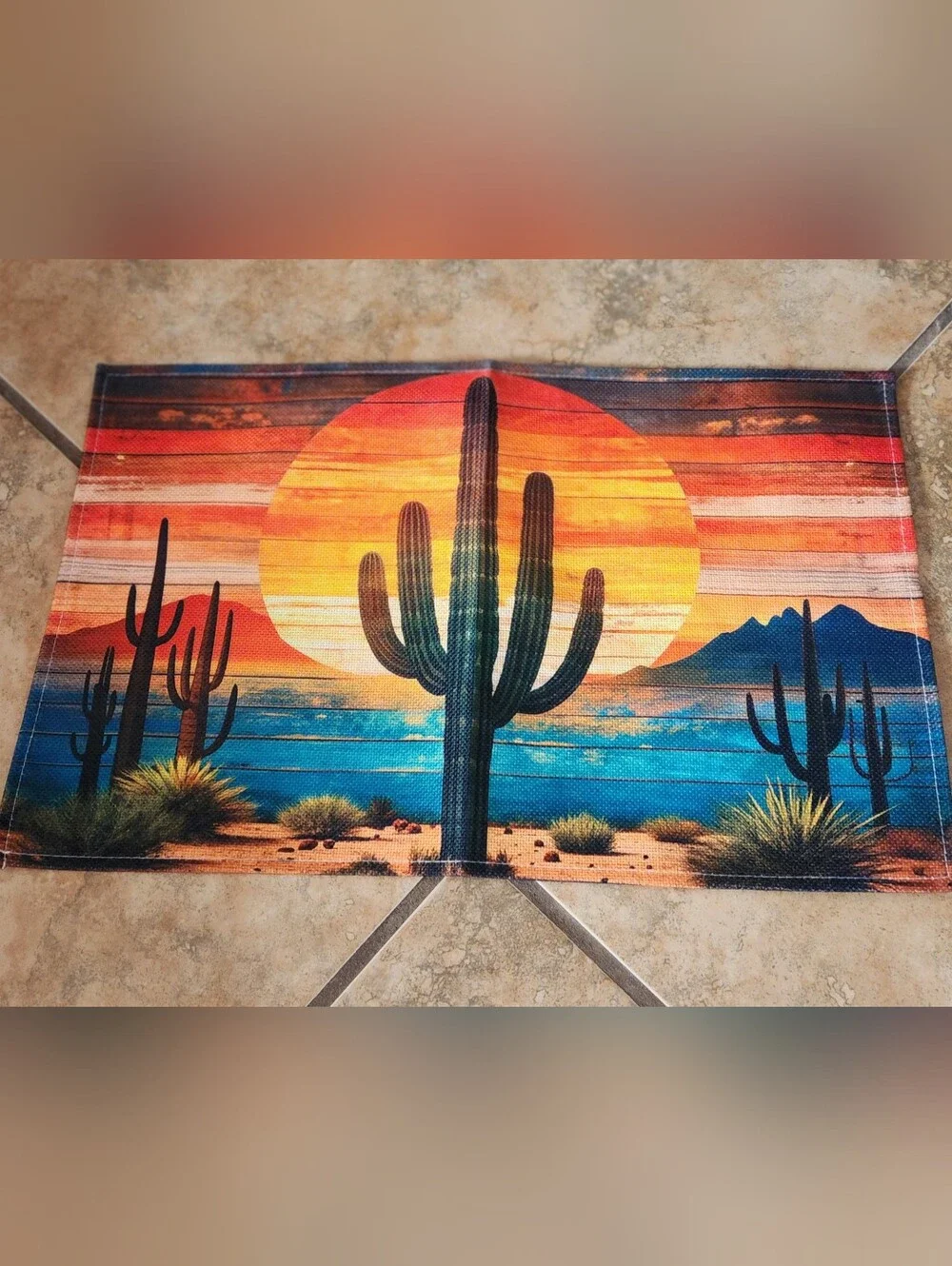 Cactus Desert Sunset 2pc Placemats